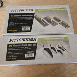 NEW Pittsburgh Concrete & Masonry Hand Tool Sets – 9 Tools Total (New in Box)