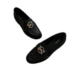 Michael Kors Molly Black Leather Loafers