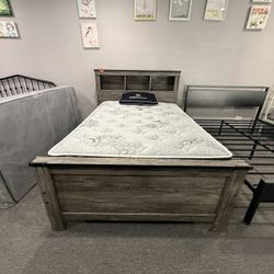 FULL BED FRAME WITH STORAGE 