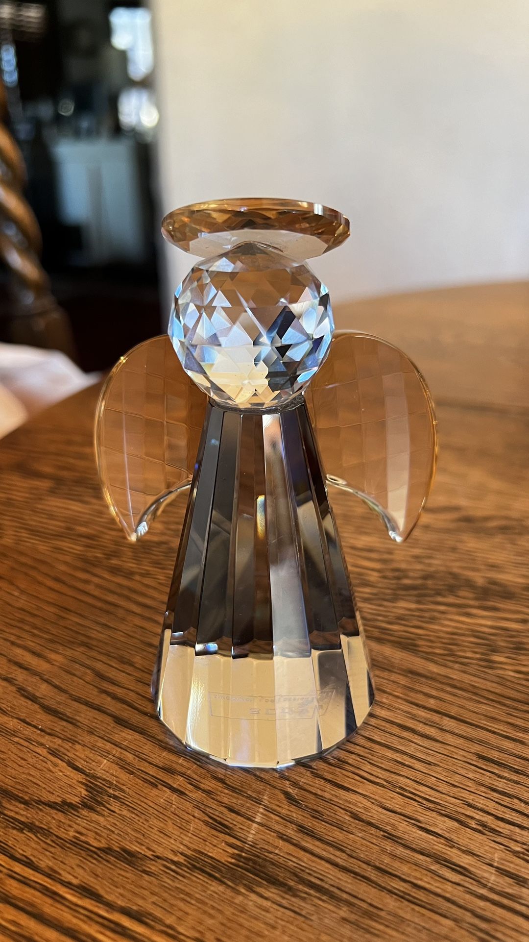 Vintage Simon Designs SD Crystal Angel Figurine 4.25”