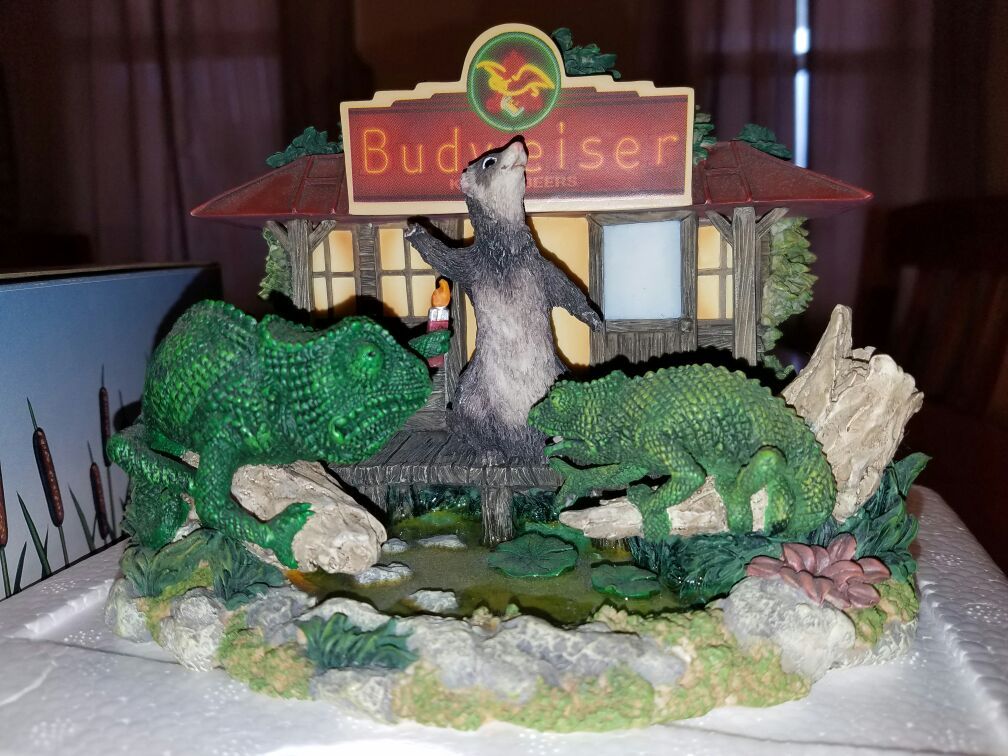 Budweiser Lizards Ferrets take center stage collectible beer figurine