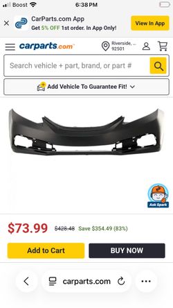 2013 Honda civic sedan bumper