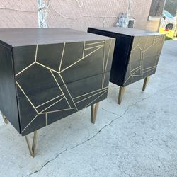 West Elm Roar+Rabbit Geo Inley Bedside Tables Nightstands Cabinets Dressers