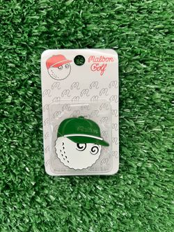 Malbon Golf Green Hat Golf Ball Marker With Clip