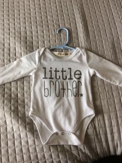 Little brother long sleeve onesie 3-6 months