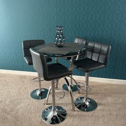 Bar Height Table and Chairs 
