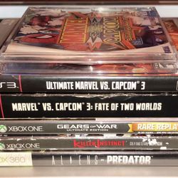 PS1 Marvel Vs Capcom PS3 Ultimate Marvel Vs Capcom 3 & Special Edition 360 Alien Vs Predator Xbox One Killer Instinct Gears Of War Rare Replay Games