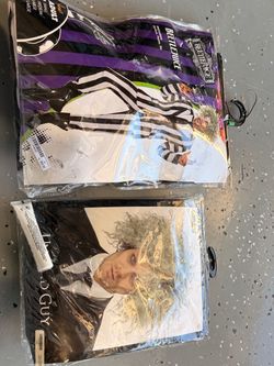 Beetlejuice Adult Halloween Costume Set