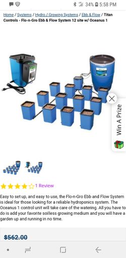 Titan controls ebb and flow grow system