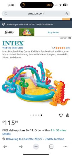 Like new baby pool with sprinkler and slide