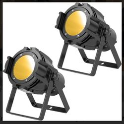 2 Professional COB 80W Stage Spotlights / DMX Party Lights