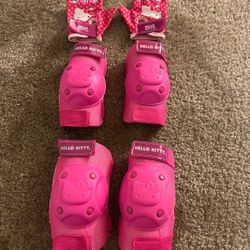 Hello Kitty - Toddler Knee Pads and Elbow Pads Adjustable Protective Gear Set with Gloves, for Girls