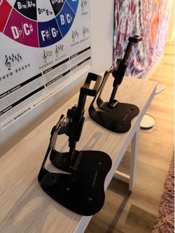 Set of 2 AboveTEK Locking Tablet / iPad Desk Stands (Heavy Duty Aluminum)