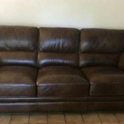 Brown Walter Leather Sofa and Chair