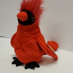TY Beanie Baby “Mac” The Cardinal Rare With Several Errors on both, hang and tush tags
