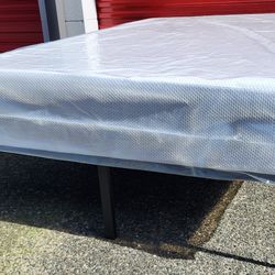 Queen Size Platform Bed Frame With Mattress