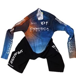 New Women’s Cycling Pearl Izumi Cynisca Long Sleeve Speedsuit Skinsuit, Navy, XS