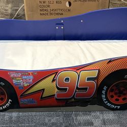 Pixel Cars Kids Bed And Mattress. 