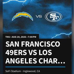 49ers vs Chargers NFL Preseason Tickets 2026