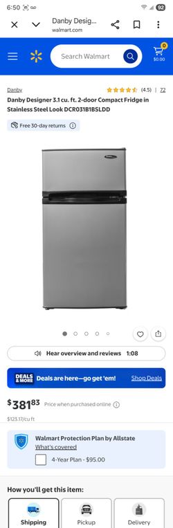 Danby Designer 3.1 cu. ft. 2-Door Compact Fridge