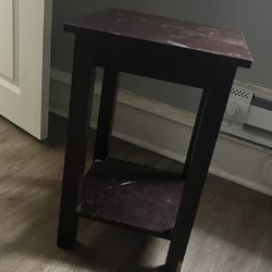 Dark Wood Side Table 