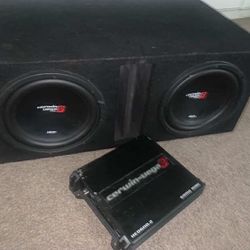 2 10” Subwoofer Box An Amp