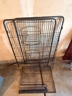 Large Black Metal Wire Bird Cage