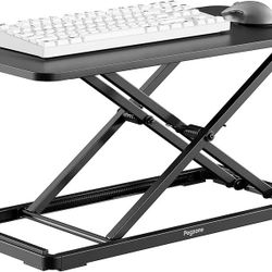 Keyboard and Mouse Riser, 24" x 12" Ergonomic Keyboard Riser, Height Adjustable keyboard stand for desktop, Standing Keyboard Tray, Black