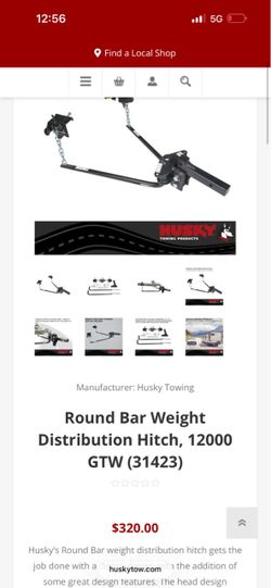 Husky weight distribution hitch