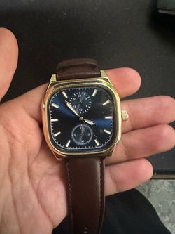 Leather/Gold watch