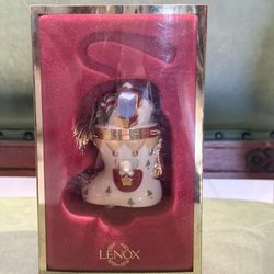 Lenox China Treasures Collection Stocking Ornament and Keepsake