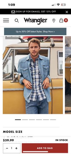 Wrangler Denim Large Shirt