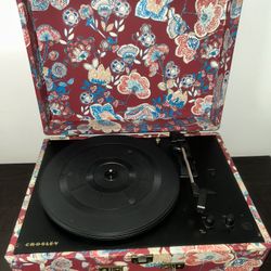 Crosley CR6249A Keepsake Portable USB Turntable Record Player Rare Floral Design