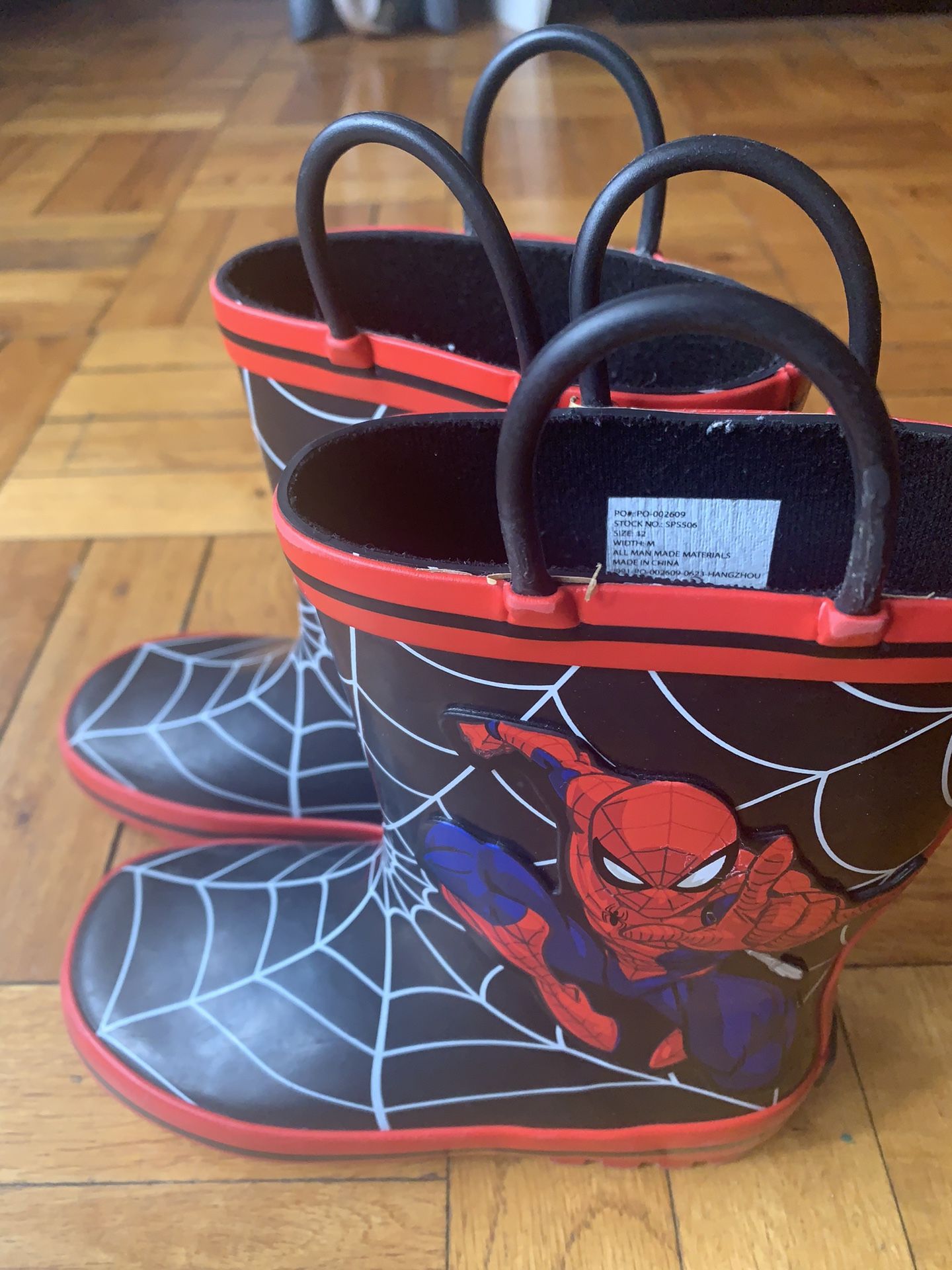 Boys Rain boots Sz 12 Spider-Man P/up Brooklyn NY 11229