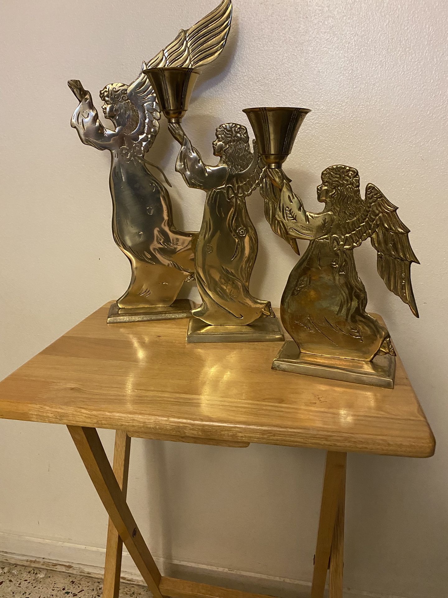 Christmas brass Angels, three total