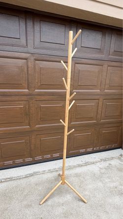 Solid Wood Coat Rack – 6 ft Tall