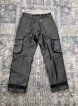 Johnny Blaze Rare VTG Shiny Denim Cargo Jeans 34 Wu-Tang 90s Hiphop Wide Leg