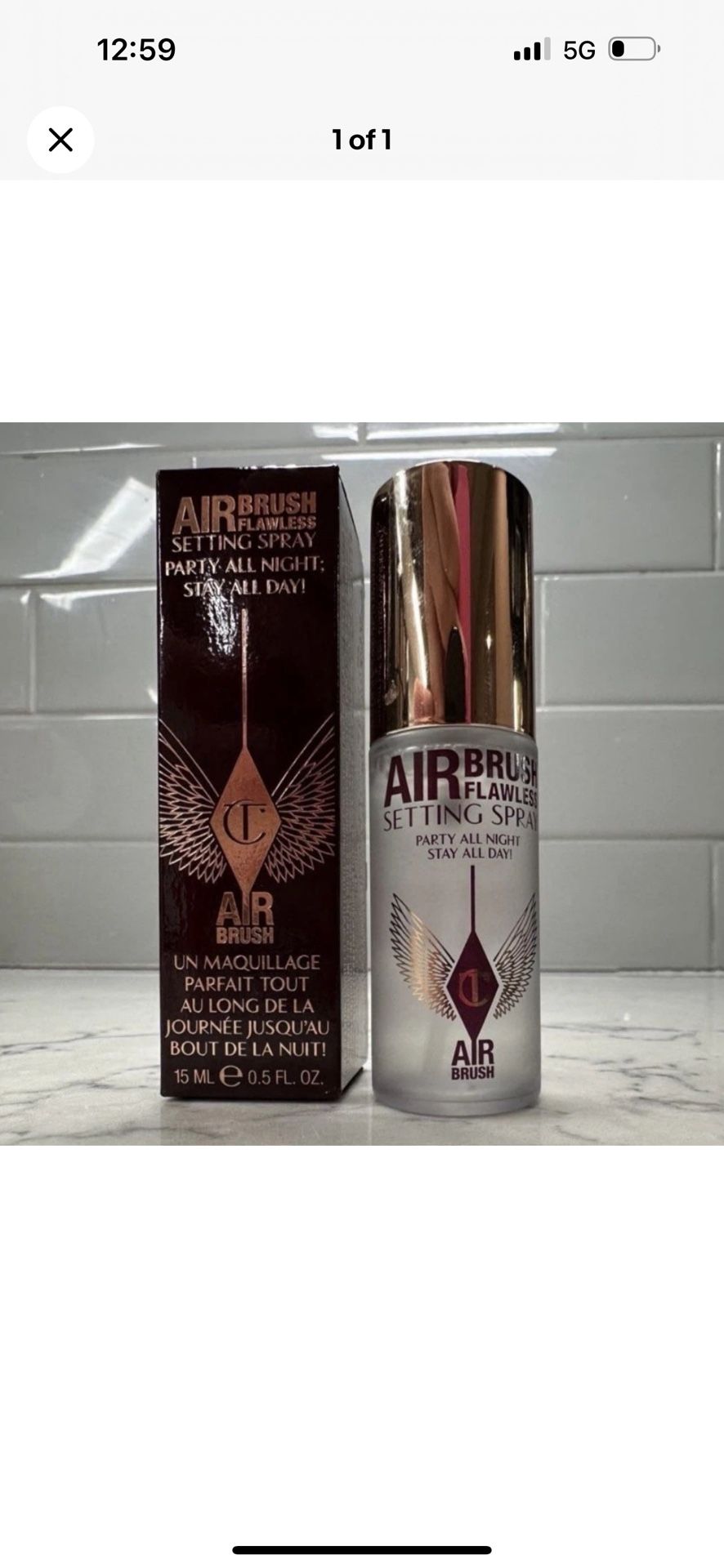 Brand NEW Charlotte Tilbury Airbrush Flawless Makeup Setting Spray 15ml