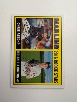 Topps 2016 Heritage Rookie Stars #169 Ellington/Reed Marlins Rookie Base