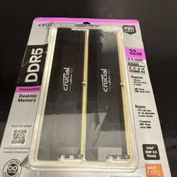 Crucial Pro Overclocking 32GB (2 x 16GB) DDR5-6000 PC5-48000  RAM KIT