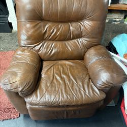 La-z-Boy Brown Leather Recliner 