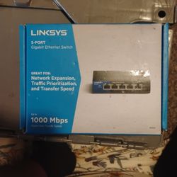 NEW Linksys 5 Port Ethernet Switch 