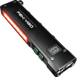 new Rechargeable Flat Flashlight 1800 Lumens White LED/UV/RGB Signaling Flashlights, Waterproof Magnetic Clip on Flashlight for Outdoor Home Emergenci