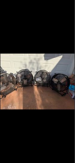 24” high industrial fans