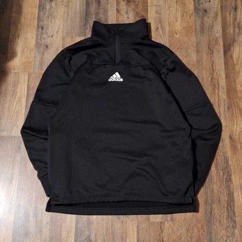 Adidas Men's Game and Go 1/4 Black Zip Pullover Sweater