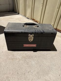 Craftsman toolbox with lots of plumbing tools