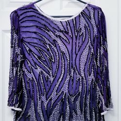 Purple Beaded Top XL