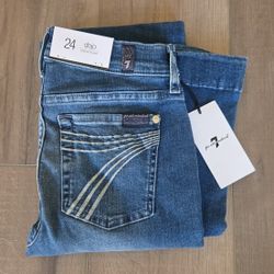 NWT 7 For All Mankind Jeans Dojo Size 24