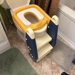 toilet training seat blue and yellow 