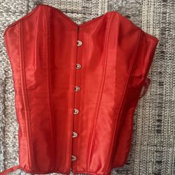 Red Corset Top Sz M